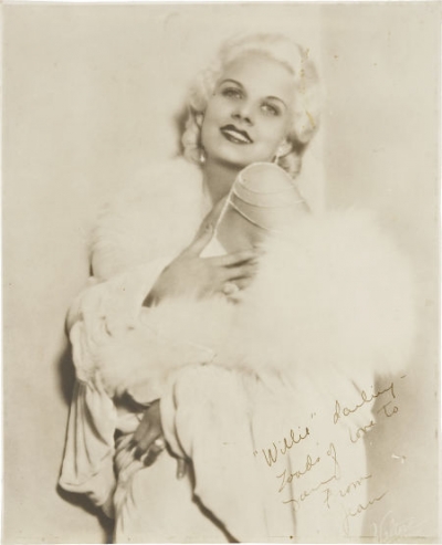 Jean Harlow authentically signe...